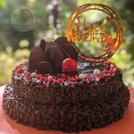 Double Layer Brownie Birthday Cake