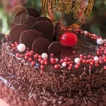 Double Layer Brownie Birthday Cake