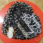 Heart Brownie Birthday Cake