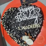 Heart Brownie Birthday Cake